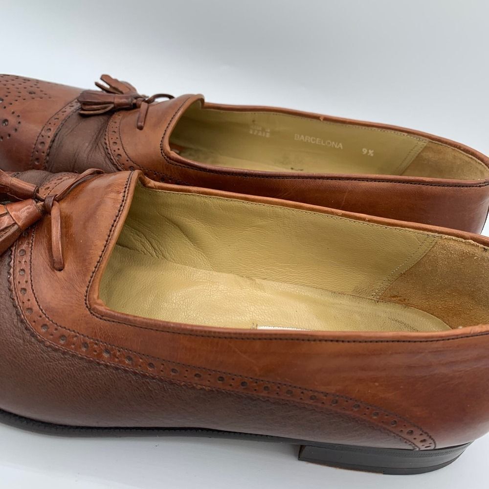 Mezlan Men’s Barcelona Tassle Loafer Dress Shoes size 9 Brown - Picture 4 of 7